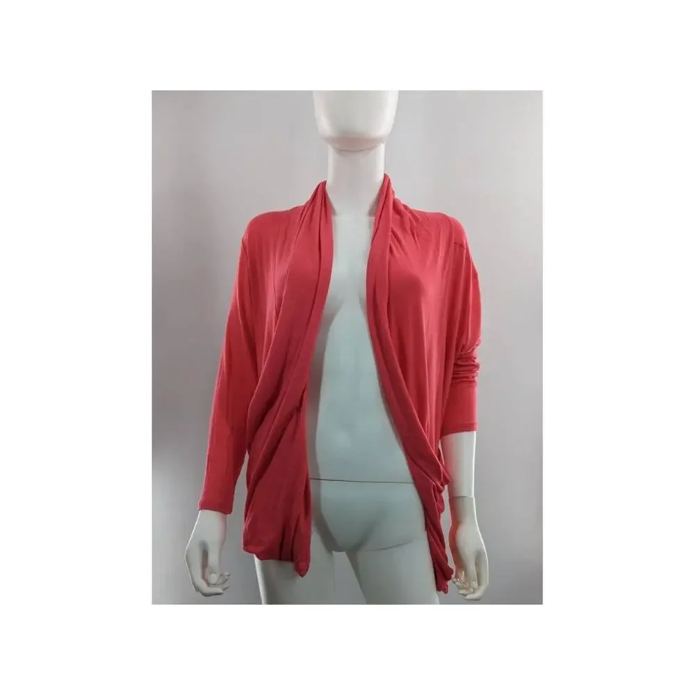 Rags & Couture Pink Open Front Long Cardigan Sweater